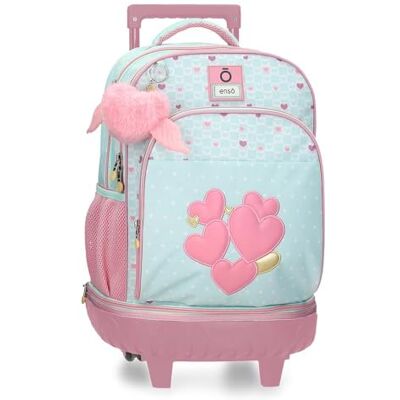 Enso Hearts Rugzak met 2 Wielen Groen 33x44x21 cm Polyester 30,49L Enso Hearts Rugzak met 2 Wielen Groen 33x44x21 cm Polyester 30,49L