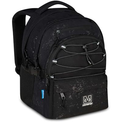 Mitama #BDBF Black Splash Schoolrugzak, zwart, drievoudige rugzak, drinkfleszak, geïntegreerde USB-poort, verstelbare breedte, rugzak voor middelbare en middelbare school, meisjes, Zwart, Eén maat Mitama #BDBF Black Splash Schoolrugzak, zwart, drievoudige rugzak, drinkfleszak, geïntegreerde USB-poort, verstelbare breedte, rugzak voor middelbare en middelbare school, meisjes, Zwart, Eén maat