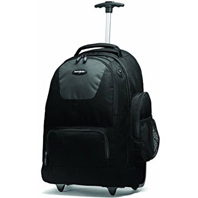 Samsonite Rugzak op wielen, Zwart/Houtskool, Eén maat, rugzak op wielen (21 x 8 x 14) Samsonite Rugzak op wielen, Zwart/Houtskool, Eén maat, rugzak op wielen (21 x 8 x 14)