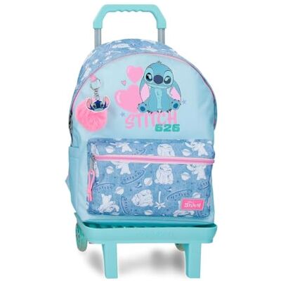 Disney Joumma Stitch Hearts Rugzak met Trolley 15.6" Blauw 31.5x44x15 cm Polyester 21.12L Disney Joumma Stitch Hearts Rugzak met Trolley 15.6" Blauw 31.5x44x15 cm Polyester 21.12L