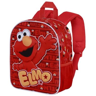 KARACTERMANIA Sesame Street Elmo Happy-Elite 3D-rugzak, rood, 25 x 30 cm, inhoud 7 l KARACTERMANIA Sesame Street Elmo Happy-Elite 3D-rugzak, rood, 25 x 30 cm, inhoud 7 l