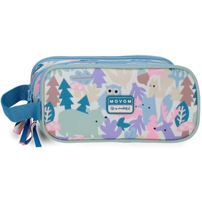 MOVOM Forest Drievoudig Etui Groen 22x10x9 cm Polyester MOVOM Forest Drievoudig Etui Groen 22x10x9 cm Polyester