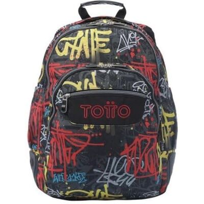 Totto MA04ECO002-2416N-6CS unisex kinderrugzak, grijs, maat L, Grijs, L Totto MA04ECO002-2416N-6CS unisex kinderrugzak, grijs, maat L, Grijs, L