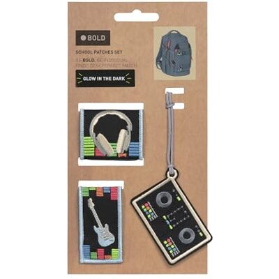 Lassig LÄSSIG Hanger en patches set (2 stuks) met drukknop/bold match school patches set muziek, Muziek., Medium, Patches Lassig LÄSSIG Hanger en patches set (2 stuks) met drukknop/bold match school patches set muziek, Muziek., Medium, Patches