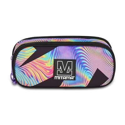 Mitama Pennenetui voor school, ritssluiting, zwart, pennenetui met drievoudig vak, compleet met schrijfwaren, accessoires rugzak, middelbare school en middelbare school, jongens en meisjes Mitama Pennenetui voor school, ritssluiting, zwart, pennenetui met drievoudig vak, compleet met schrijfwaren, accessoires rugzak, middelbare school en middelbare school, jongens en meisjes
