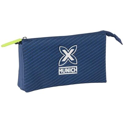 SAFTA Munich Blue Indian Drievoudige pennenetui, ideaal voor schoolgaande kinderen, comfortabel en veelzijdig, kwaliteit en weerstand, 22 x 3 x 12 cm, indigoblauw, M, casual, Indigo Blauw, M, Casual SAFTA Munich Blue Indian Drievoudige pennenetui, ideaal voor schoolgaande kinderen, comfortabel en veelzijdig, kwaliteit en weerstand, 22 x 3 x 12 cm, indigoblauw, M, casual, Indigo Blauw, M, Casual