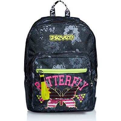 Seven Fitflying Dreams Extra schoolrugzak, zwart, inclusief powerbank, voor school en vrije tijd Seven Fitflying Dreams Extra schoolrugzak, zwart, inclusief powerbank, voor school en vrije tijd
