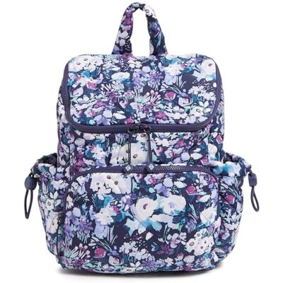Vera Bradley Vederlichte rugzak voor dames, boekentas, Artist's Garden Purple, Eén maat Vera Bradley Vederlichte rugzak voor dames, boekentas, Artist's Garden Purple, Eén maat