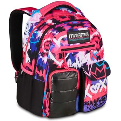 Mitama SJ Seven New Plus TYE LOVE Rugzak, Fuchsia, Basisschoolrugzak, 30 L, Super Capaciteit, Ergonomisch, Robuust, Voor Meisjes, Casual, Eén Maat Mitama SJ Seven New Plus TYE LOVE Rugzak, Fuchsia, Basisschoolrugzak, 30 L, Super Capaciteit, Ergonomisch, Robuust, Voor Meisjes, Casual, Eén Maat