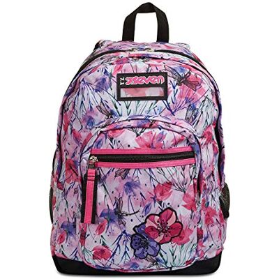 Seven Schoolrugzak Freethink Girl dubbel vak rugzak voor meisjes en meisjes, roze (roze), L Seven Schoolrugzak Freethink Girl dubbel vak rugzak voor meisjes en meisjes, roze (roze), L