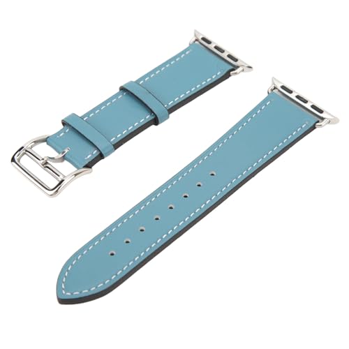 Generic Smartwatch Lederen Band, Smartwatch Bandriem Duurzaam voor Smartwatch-reparatie (Blauw)