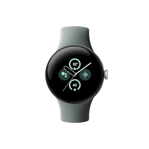 Google Pixel Watch 2 – het beste van  en Fitbit – hartslagmeting, stressmanagement, veiligheidsfuncties – Android – aluminium behuizing in champagne goud – sportarmband in Hazel – LTE