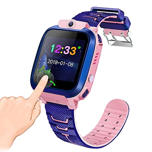 Ziurmut Slimme horloges voor kinderen Bellen en sms'en Slimme horloge met camera   GPS Tracker Horloge met Alarm Sos Knop HD Touch Screen Zaklamp Cadeau voor Jongens Meisjes