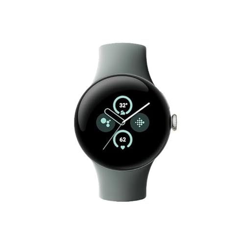 Google Pixel Watch 2 – de beste Fitbit: hartslagmeting, stressmanagement, veiligheidsfuncties – Android – aluminium behuizing in champagne goud – sportarmband in Hazel – WLAN