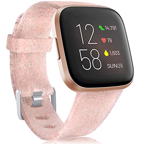 Oielai voor Fitbit Versa 2 Bandje/Fitbit Versa Bandje, Siliconen Sport Classic Vervangende Bandjes Compatibel met Fitbit Versa Lite/Fitbit Versa 2/Fitbit Versa voor Dames Heren