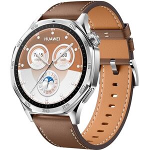Huawei Watch Gt 5 - Roestvrij staal - Leren band - Smartwatch Huawei Watch Gt 5 - Roestvrij staal - Leren band - Smartwatch