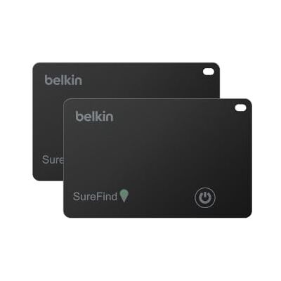 Belkin SureFind Card Tracker, 2-Pack, Apple Zoek Mijn en Google Vind-Plek Universele Portemonneezoeker, Pasjestracker, Bluetooth 5.3, Ultradun 1,8mm, Waterbestendig IP68, Alarm 81dB, Batterij 3 Jaar Belkin SureFind Card Tracker, 2-Pack, Apple Zoek Mijn en Google Vind-Plek Universele Portemonneezoeker, Pasjestracker, Bluetooth 5.3, Ultradun 1,8mm, Waterbestendig IP68, Alarm 81dB, Batterij 3 Jaar