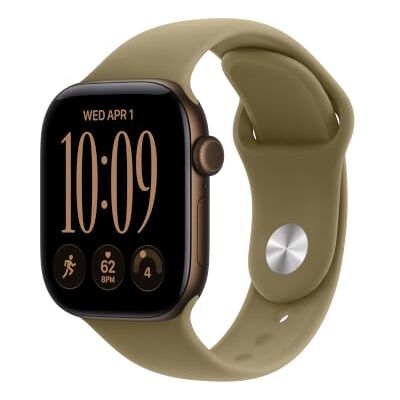 Apple Watch Series 12 GPS, Smartwatch van Donkerbrons aluminium 42‐mm kast, Olijfgroen sportbandje (M/L), Gezondheid + Conditie + Slaap bijhouden, Hartslag, Veiligheid Apple Watch Series 12 GPS, Smartwatch van Donkerbrons aluminium 42‐mm kast, Olijfgroen sportbandje (M/L), Gezondheid + Conditie + Slaap bijhouden, Hartslag, Veiligheid