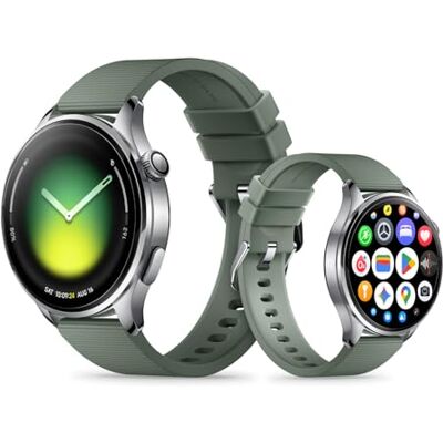 XIAOMI Watch 5 Smartwatch, Google Wear OS, NFC Pay, Gemini, 1,54 inch AMOLED-display, 18 dagen batterijlevensduur, GPS fitnesstracker, gebarenbediening, saffierglas, 47 mm Bluetooth groen XIAOMI Watch 5 Smartwatch, Google Wear OS, NFC Pay, Gemini, 1,54 inch AMOLED-display, 18 dagen batterijlevensduur, GPS fitnesstracker, gebarenbediening, saffierglas, 47 mm Bluetooth groen