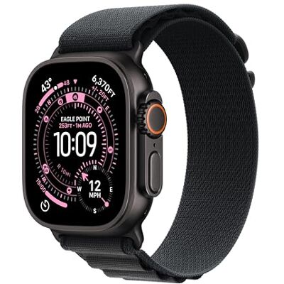 Apple Watch Ultra 3 GPS + Cellular 49 mm Premium hardloop- en multisport-smartwatch met robuuste kast van zwart titanium, zwart Alpine‑bandje (L). Gezondheid en conditie uitgebreid bijhouden Apple Watch Ultra 3 GPS + Cellular 49 mm Premium hardloop- en multisport-smartwatch met robuuste kast van zwart titanium, zwart Alpine‑bandje (L). Gezondheid en conditie uitgebreid bijhouden