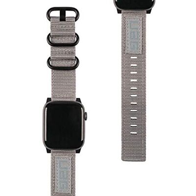 Urban Armor Gear UAG Compatibel Apple Watch Band 40 mm 38 mm, iWatch Series 6/5/4/3/2/1 & Watch SE, Hoge Sterkte Nylon Weefsel Vervanging Band, Nato Grijs Urban Armor Gear UAG Compatibel Apple Watch Band 40 mm 38 mm, iWatch Series 6/5/4/3/2/1 & Watch SE, Hoge Sterkte Nylon Weefsel Vervanging Band, Nato Grijs