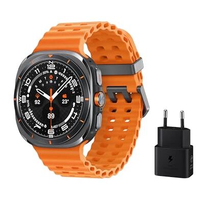 Samsung Galaxy Watch Ultra LTE 47 mm + oplader smartwatch, gezondheidsbewaking, sporttracking, oranje (Spaanse versie) Samsung Galaxy Watch Ultra LTE 47 mm + oplader smartwatch, gezondheidsbewaking, sporttracking, oranje (Spaanse versie)