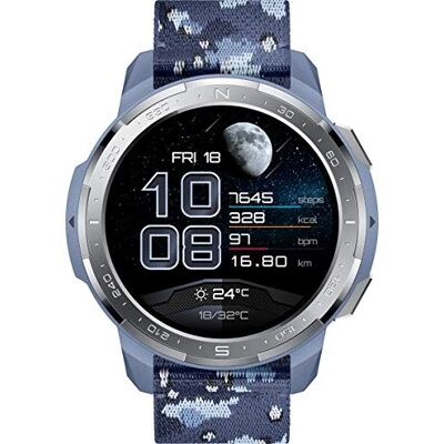 HONOR Watch GS Pro Smartwatch (35 mm AMOLED-display, SpO2-meting, hartslagmeting, muziekbesturing & Bluetooth-telefonie, 50 m waterdicht, GPS) blauw [exclusief + 5 EUR Amazon voucher HONOR Watch GS Pro Smartwatch (35 mm AMOLED-display, SpO2-meting, hartslagmeting, muziekbesturing & Bluetooth-telefonie, 50 m waterdicht, GPS) blauw [exclusief + 5 EUR Amazon voucher