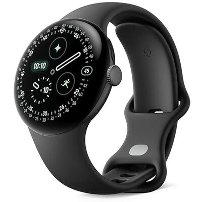 Google Pixel Watch 4 (41 mm) Android-smartwatch met koepelvormig display, uitgebreide gezondheids- en fitnesstracking en hulp van Gemini Matzwarte aluminium behuizing Obsidian Active band LTE Google Pixel Watch 4 (41 mm) Android-smartwatch met koepelvormig display, uitgebreide gezondheids- en fitnesstracking en hulp van Gemini Matzwarte aluminium behuizing Obsidian Active band LTE