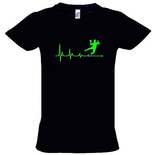 Coole-Fun-T-Shirts Handbal hartslag! T-shirt maat 116 128 140 152 164 cm.