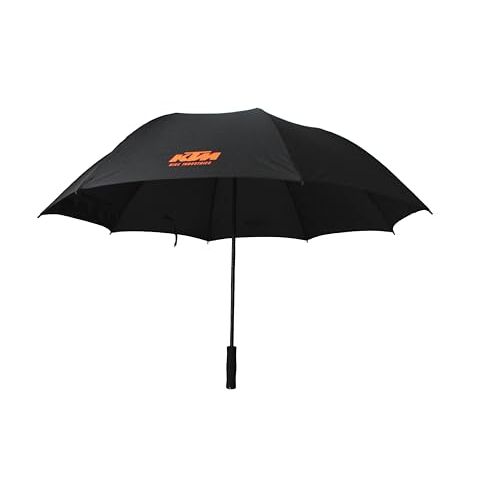 KTM Bike Industries Paraplu, zwart met oranje logo-print, diameter 132 cm, scherm voor 2, paraplu, fanartikel