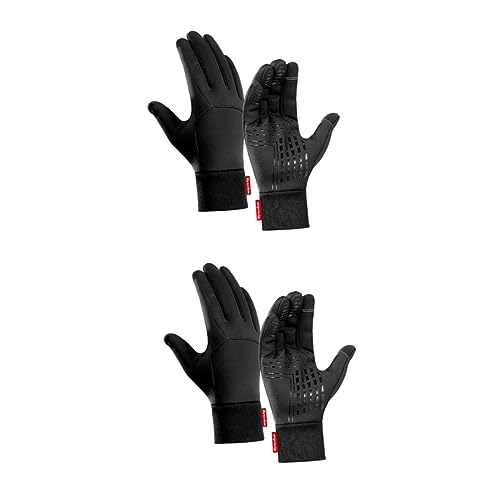 PACKOVE 2 Paar houd warme handschoenen outdoor handschoen handschoenen om te fietsen thermal gloves winterhandschoenen rijhandschoenen winter handschoenen touchscreen handschoen sport-