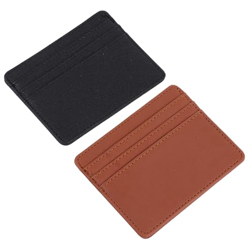 BESPORTBLE Portemonnee Accessoires 2 Stuks Kaart Omslag Card Sleeves Pu-leer Kaart Zak- Identiteitskaarthouder