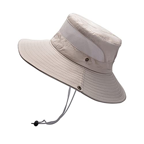 GerRit Outdoor Zonnehoed Mannen Emmer Hoed Vissen Cap Wandelen Jacht Rand Zomer Mannen Zonnehoed Outdoor Voor Vissen Wandelen Wandelen, Beige, Eén Maat