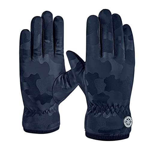 Ainiyo Winterhandschoenen voor dames en heren, winterhandschoenen, fietshandschoenen, winterhandschoenen, thermische handschoenen, skihandschoenen, waterdicht, winddicht, warm, fleece, winterhandschoenen