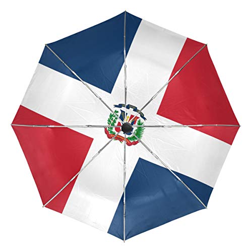 FANTAZIO Travel Paraplu Dominicaanse Republiek Vlag auto open paraplu Lichtgewicht