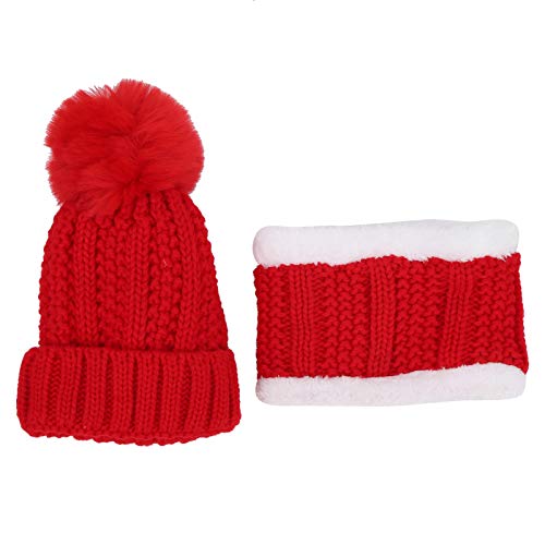 03 Comfort baby gebreide muts, zachte stof wintermuts, voor baby(red)