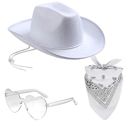 LERONO Cowboyhoed voor dames, westerse cowgirlhoed, brede rand, hoge hoed, mode, muzikaal, festival, cosplay, pak, vrijgezellenfeest, cowboyhoed, feest, cowboyhoed, kostuum, cowboyhoed