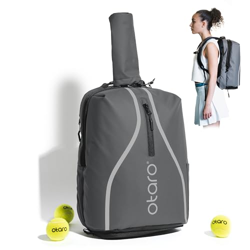 Otaro Premium tennisrugzak (32 liter, grijs), perfect doordacht met frisse look, tennistas voor dames, heren en kinderen, tennisrugzak, tennistas