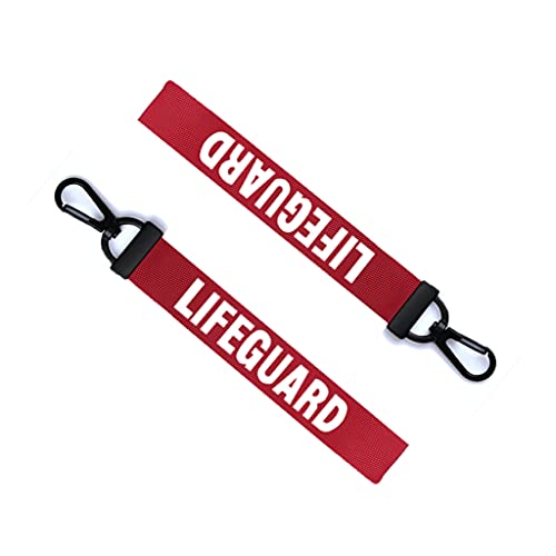 inking house LIFEGUARD Sleutelhanger Sleutelhanger Bagagelabel Rits Pull Bag reddingswerker noodhulpdiensten Sleutelhanger, Rood, 13.5 cm x 2 cm