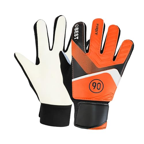 Perfeclan Voetbalkeepershandschoenen Voetbalhandschoenen Sterke grip Ademende voetbalhandschoenen Anticollision Voetbalkeepershandschoenen voor kinderen, 7