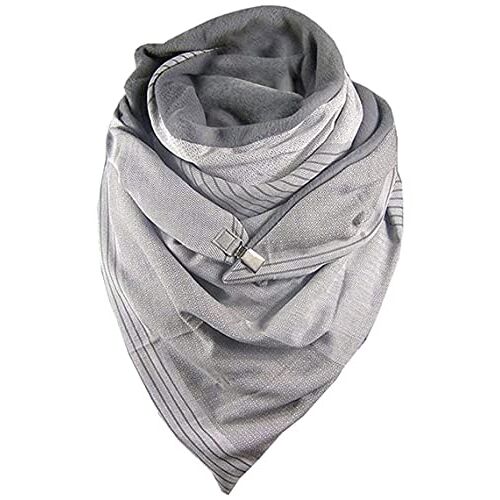 heekpek Sjaal voor dames, modieus, chique, sjaals, sjaal, dames, wrap, sjaals, effen, warme sjaal, retro, herfst, winter, warme sjaal, casual, Lichtgrijs, Eén maat