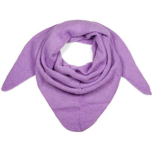 styleBREAKER Dames XXL gebreide driehoekige sjaal licht gevlekt, driehoekige sjaal, winterse sjaal warm zacht, sjaal 01017128, Kleur:Lila