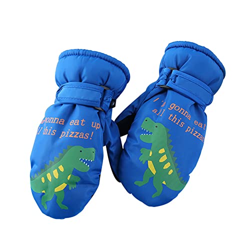 Yiurse Dinosaurus want voor kinderen, dinosaurus winterhandschoenen voor kinderen   Waterdichte winterhandschoenen met elastische band   Winddichte winterhandschoenen, zachte kinderhandschoenen voor