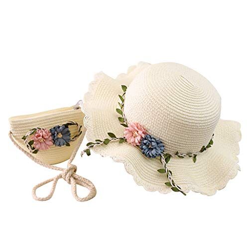 liaddkv Hoedtas zon 28 hoed zon hoed en set toerisme baseballcaps dames baseball cap bloemen, wit, Eén maat