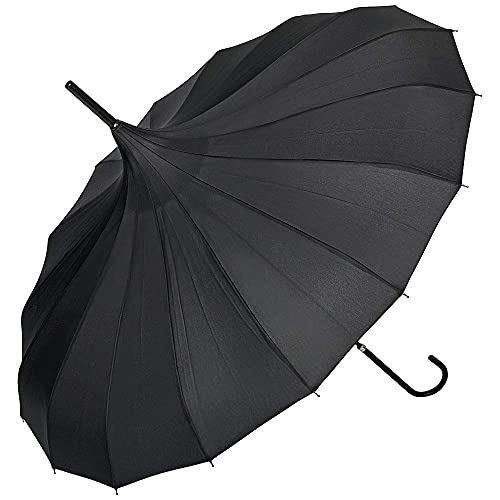 VON LILIENFELD Paraplu Parasol stabiel Zonnescherm Pagode Fabienne zwart