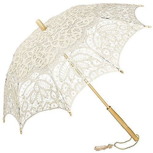 VON LILIENFELD Parasol Bruiloft Zonnescherm Vivienne Battenburg Kant creme