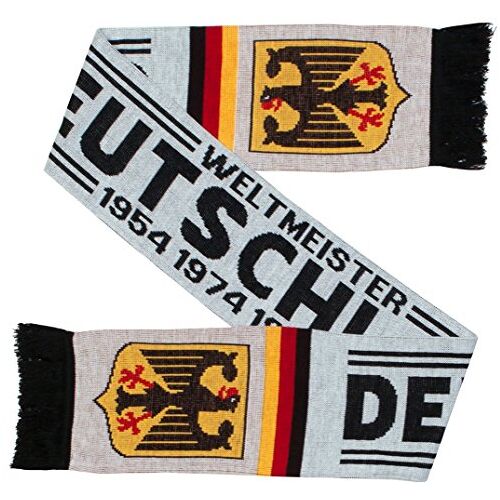 Euroscarves Duitsland Duitsland voetbal gebreide sjaal sjaal wit (matchricot)