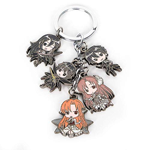 Multiculture Sword Art Online sleutelhanger met 4 mini Chibi-figuren