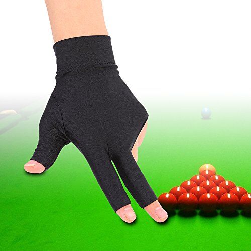 Tbest Biljarthandschoen links, snooker, biljarthandschoenen, linkse hand, 3 vingers, biljarthandschoenen, snooker keu handschoenen, spandex handschoenen, biljartaccessoires voor mannen en vrouwen