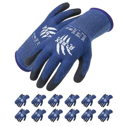 G-REX F18, montagehandschoenen, maat 09, 12 paar, blauw, montagehandschoenen, werkhandschoenen, werkhandschoenen, werkhandschoenen, bescherming tegen lage temperaturen